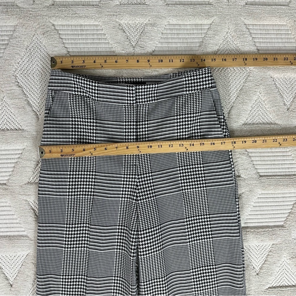 CYNTHIA ROWLEY Pants Sz 6 Houndstooth High Rise Trouser - Picture 7 of 14